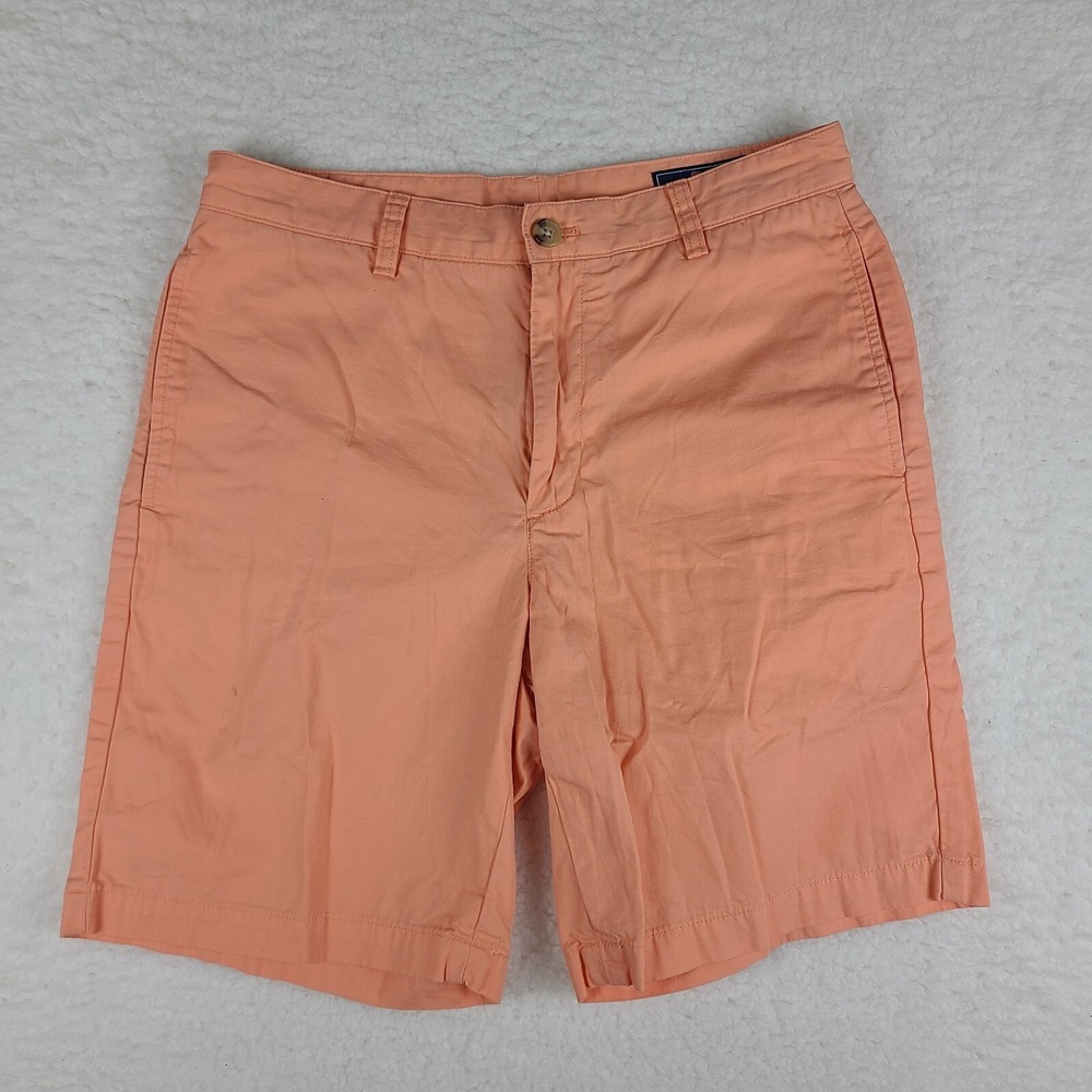 Vineyard Vines Club Shorts Mens 30 Peach Orange 8" Casual‎ Chino Performance *